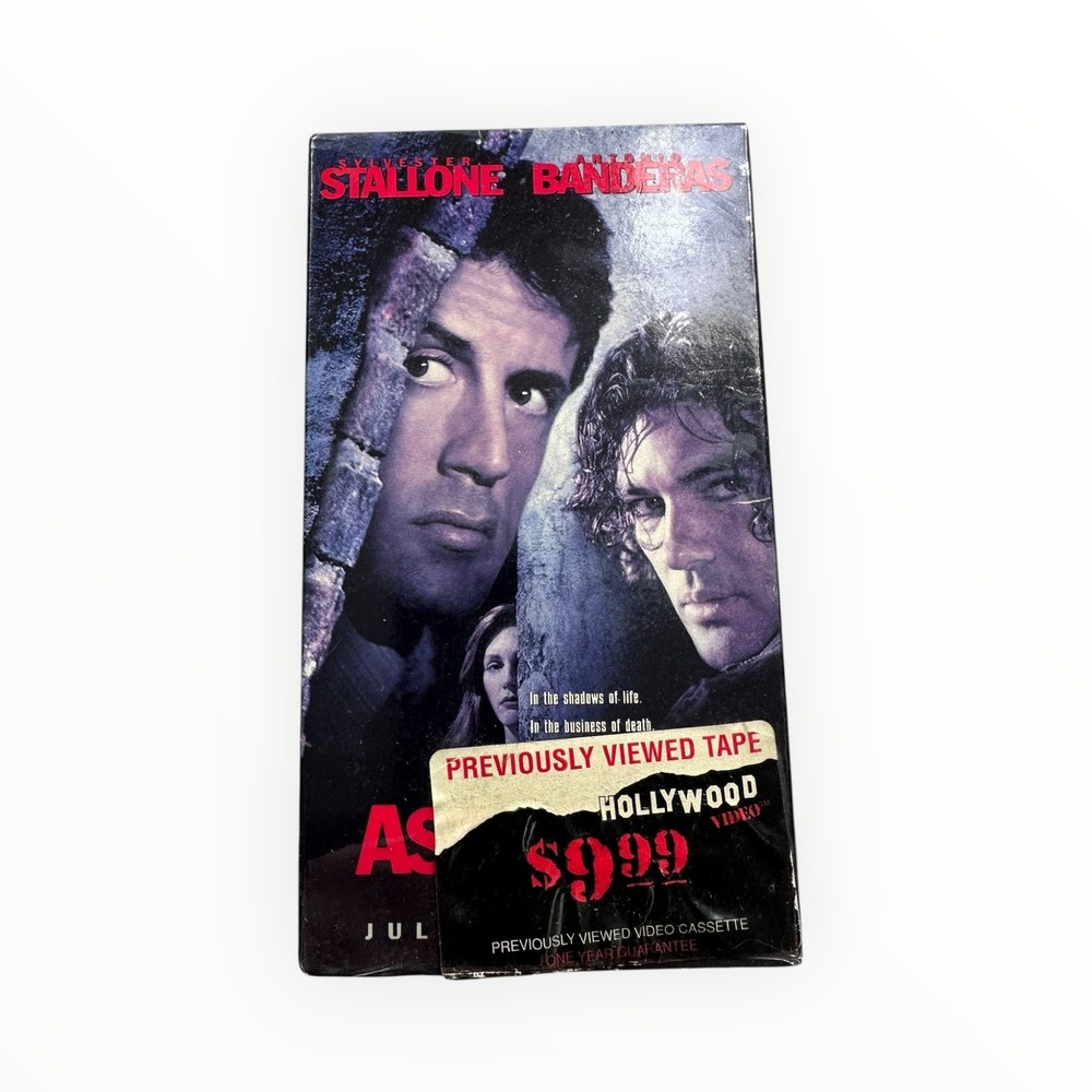 Assassins VHS Sylvester Stallone Antonio Banderas Warner Home Video 1995 Movie